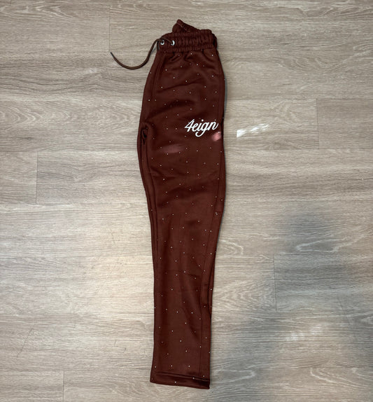 BROWN RHINESTONE SWEATS